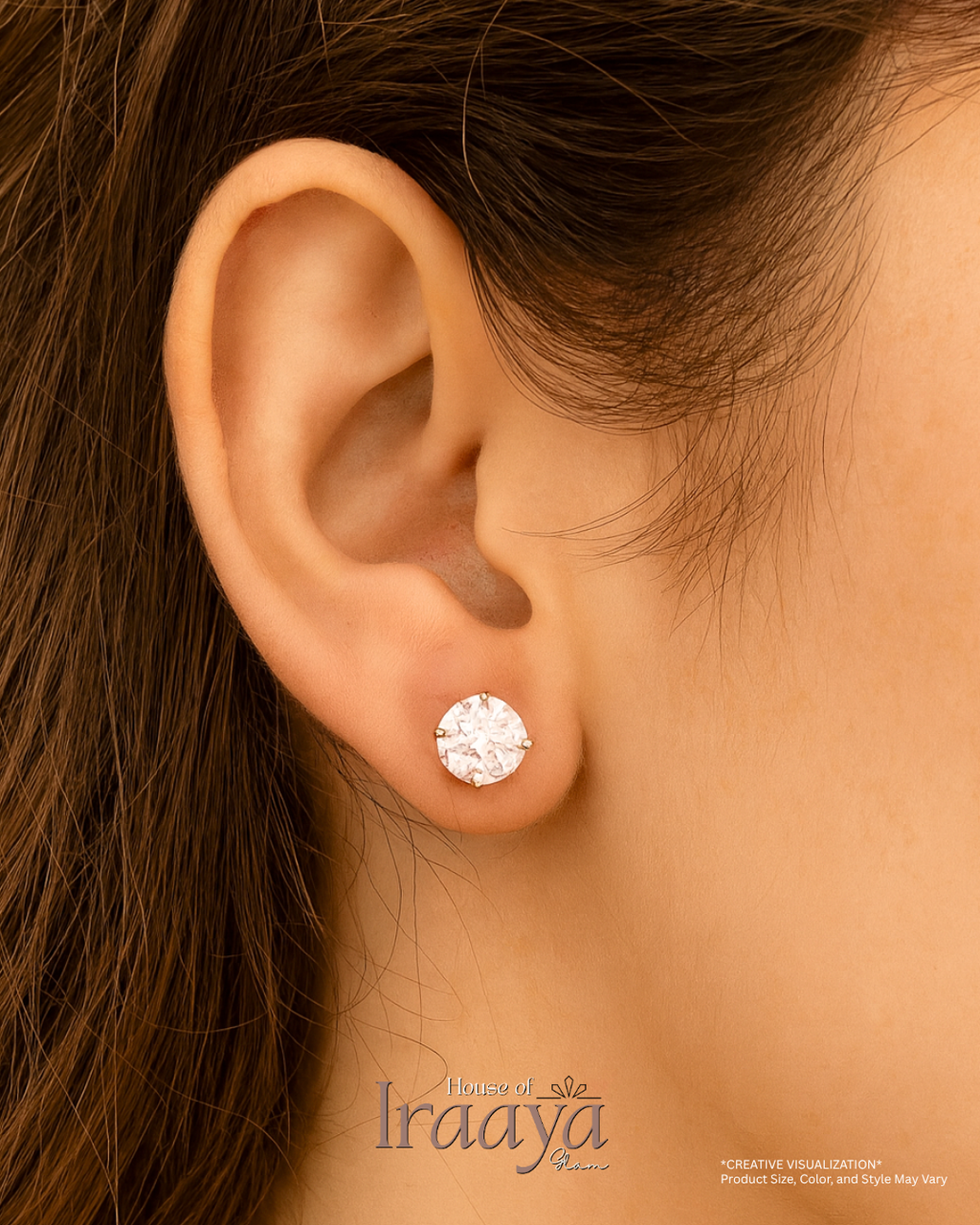 Classic Silver-Plated Round Stud Earrings