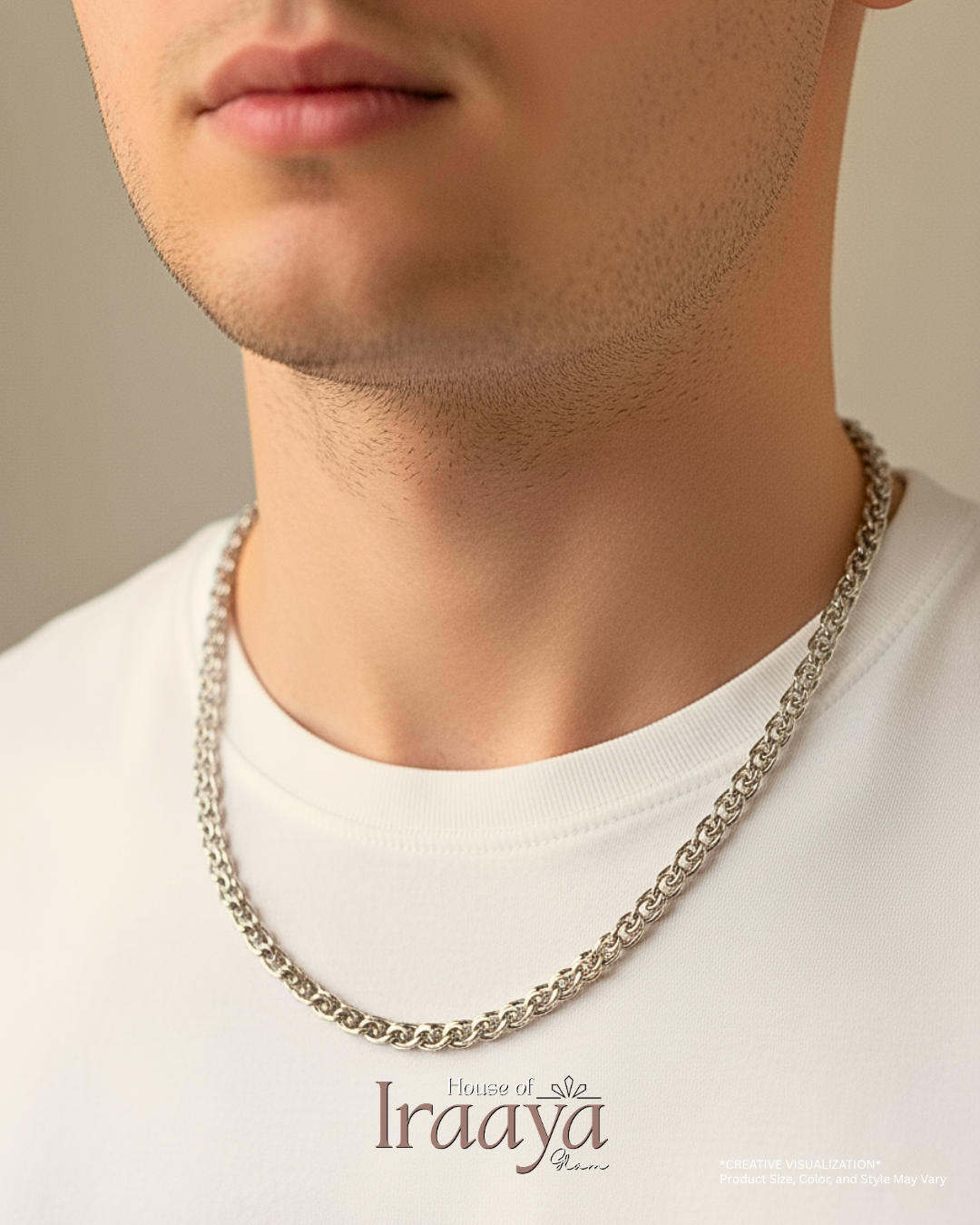 Bold Silver Tone Link Chain