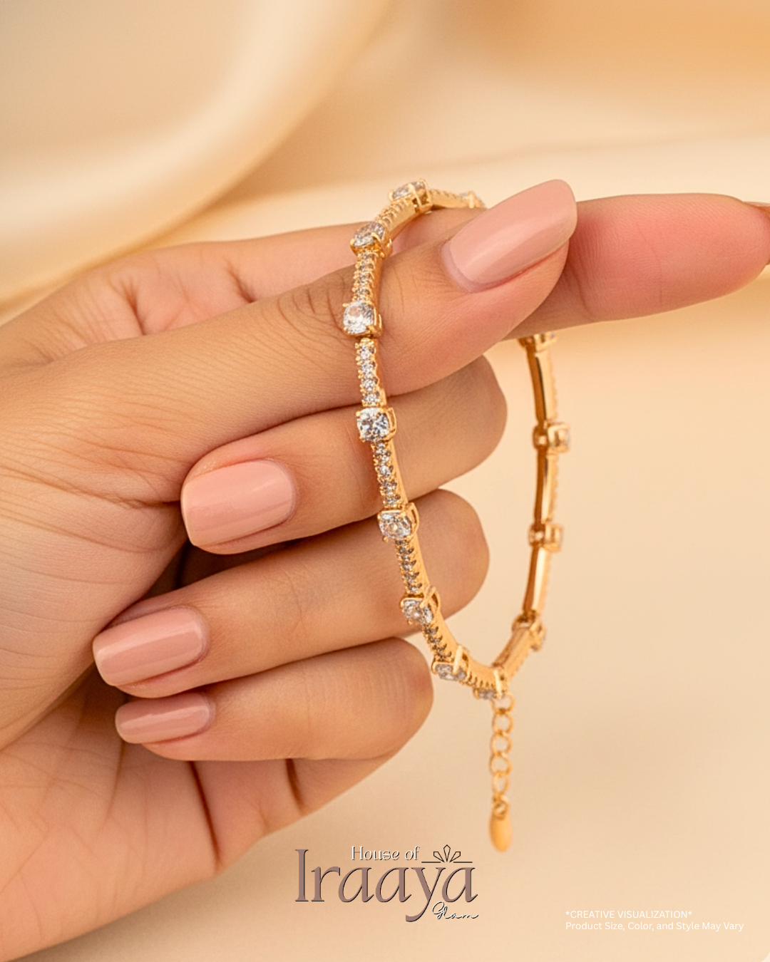 Gold Solitaire Elegance Bracelet