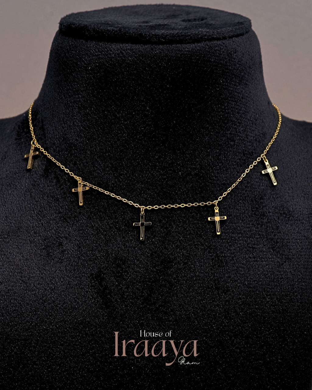 Multi Cross Charm Necklace