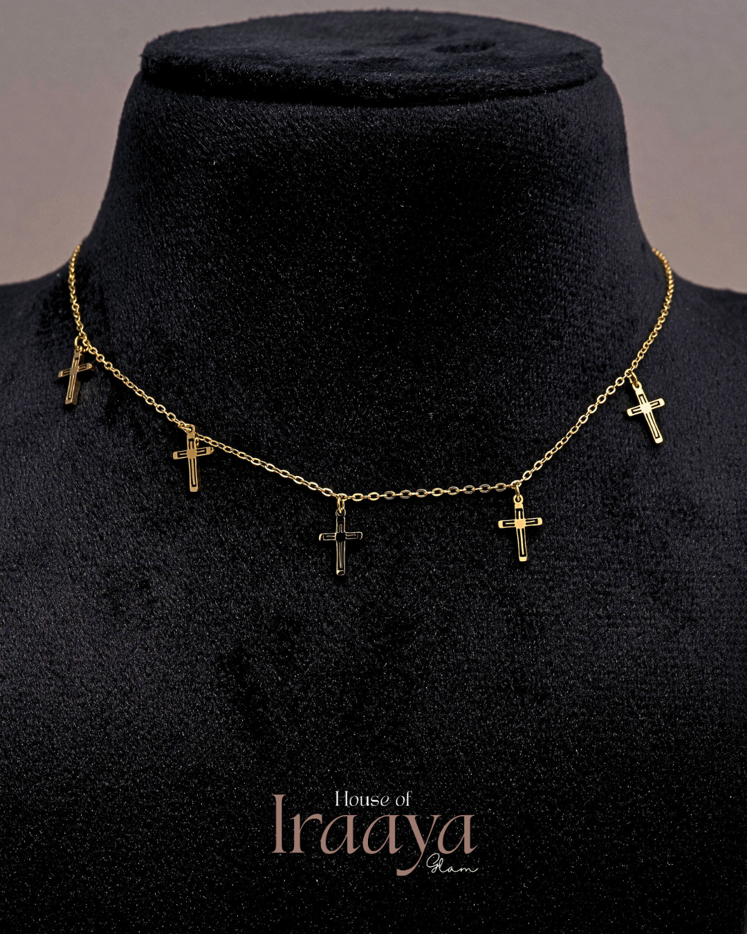 Multi Cross Charm Necklace