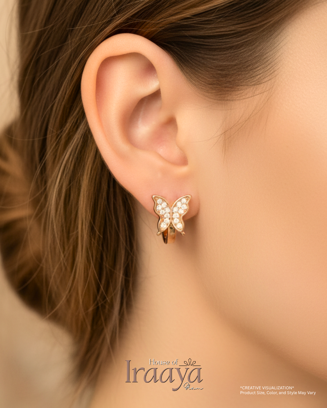 Butterfly Kiss Hoop Earrings