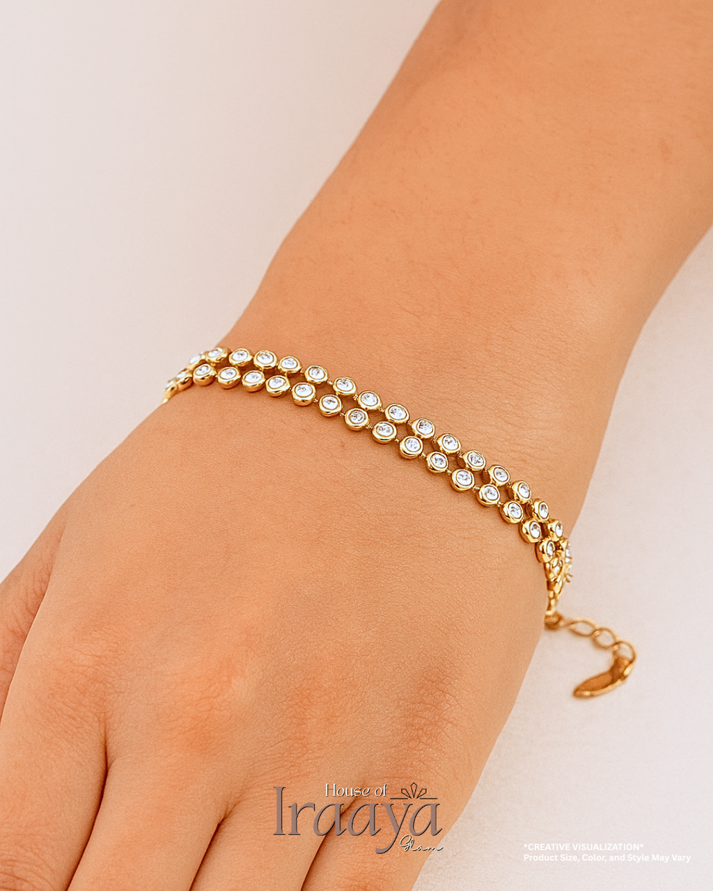 Double Row Stoned Bracelet