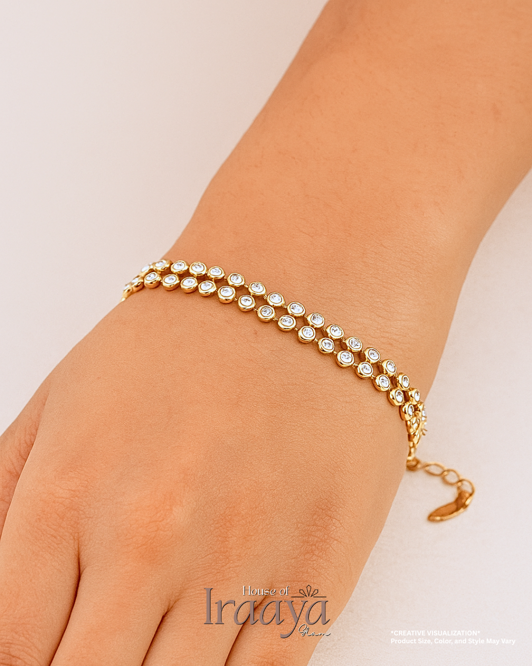 Double Row Stoned Bracelet