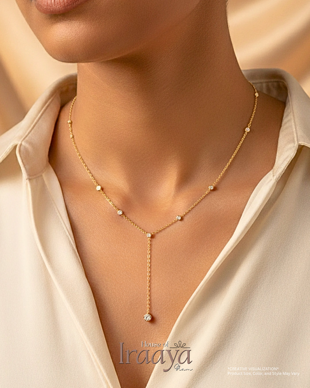 Golden Stoned Dropped Chain