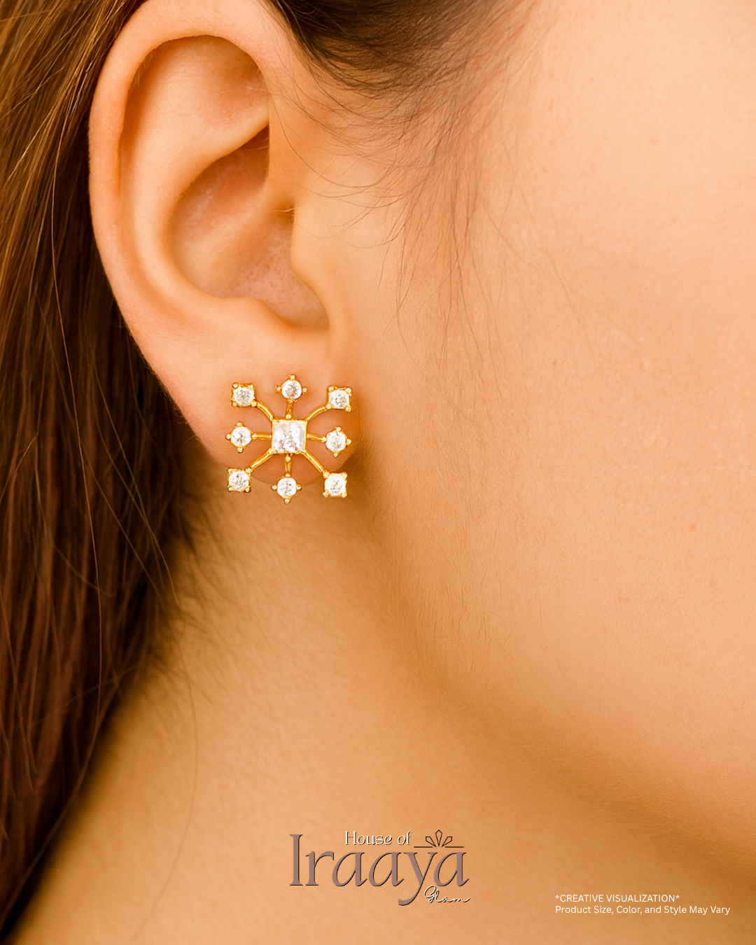 Starburst Crystal Stud Earrings