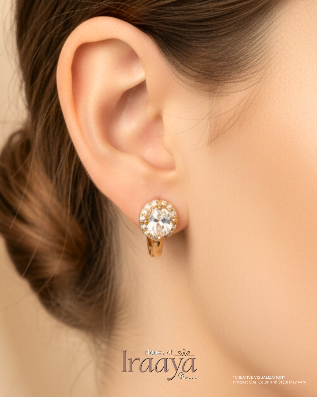 Classic Gold Halo Huggie Earrings