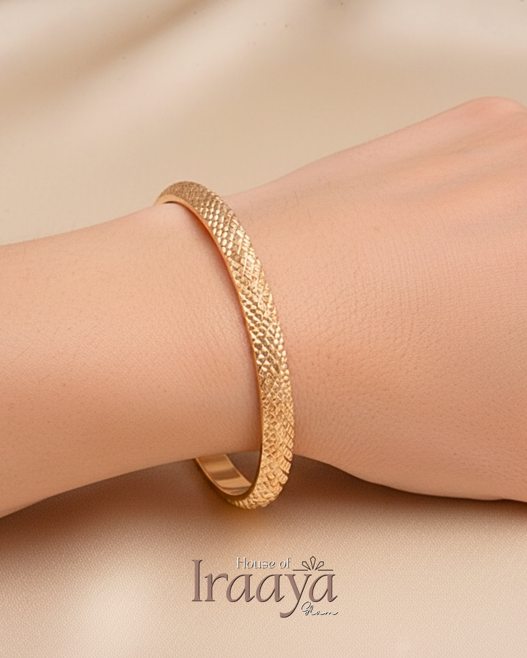 Textured Gold Classic Kada