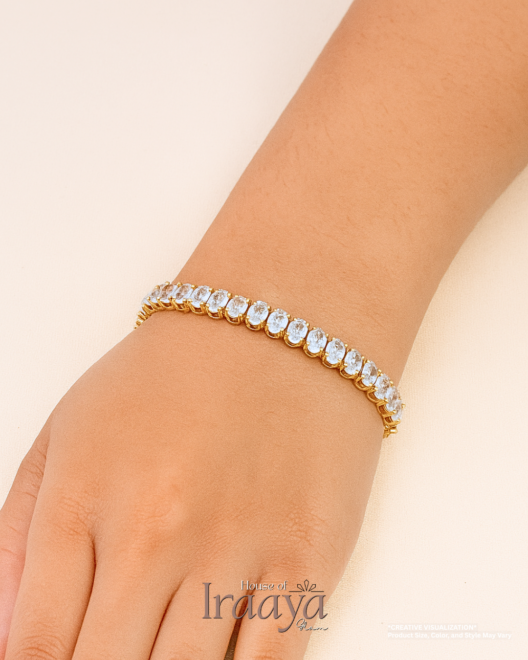 Classic Gold Stoned Tennis Bracelet