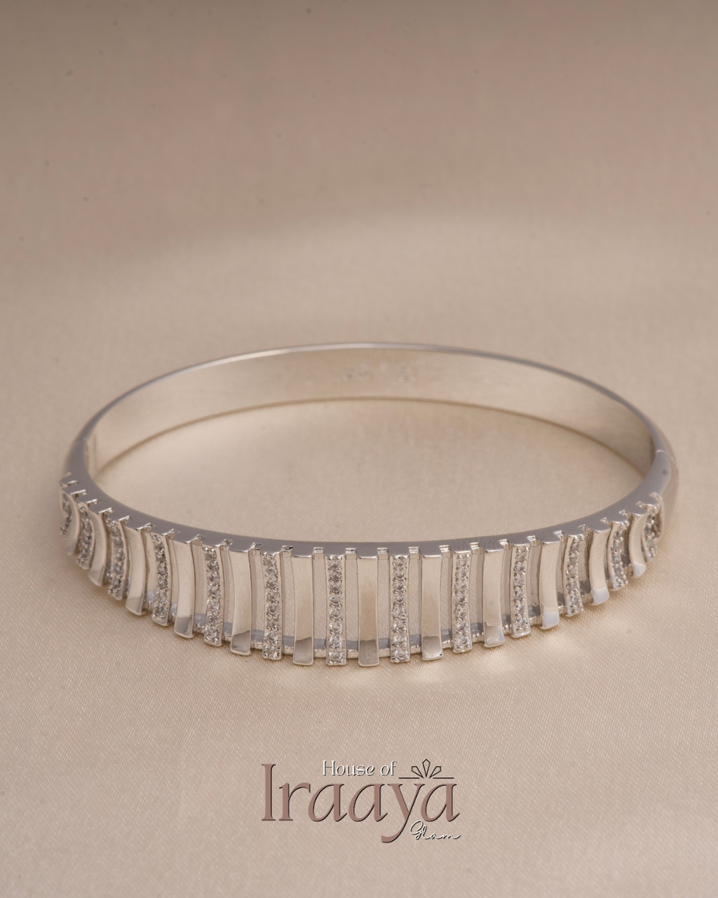 Silver Layered Crystal Panel Kada