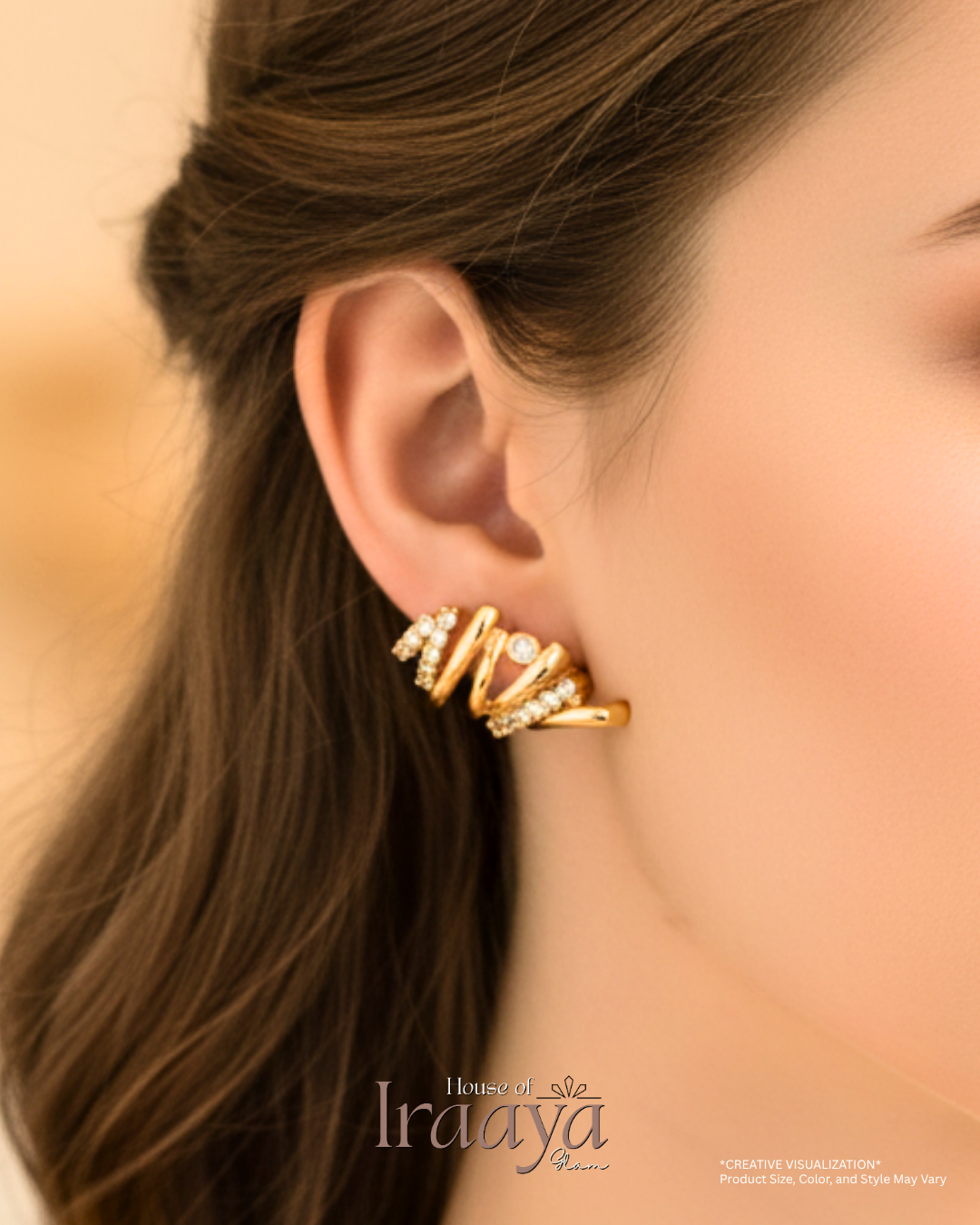 Radiant Spiral Diamond Accent Earrings