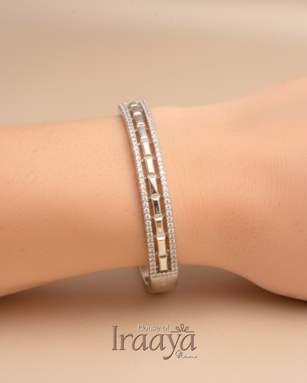 Dual Line Crystal Link Kada
