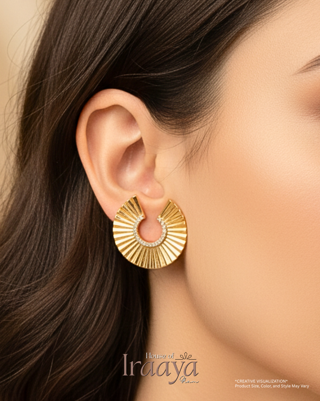 Golden Radiance Statement Earrings