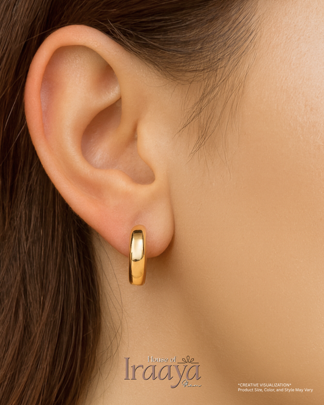 Textured Gold Snake-Scale Hoop Earrings