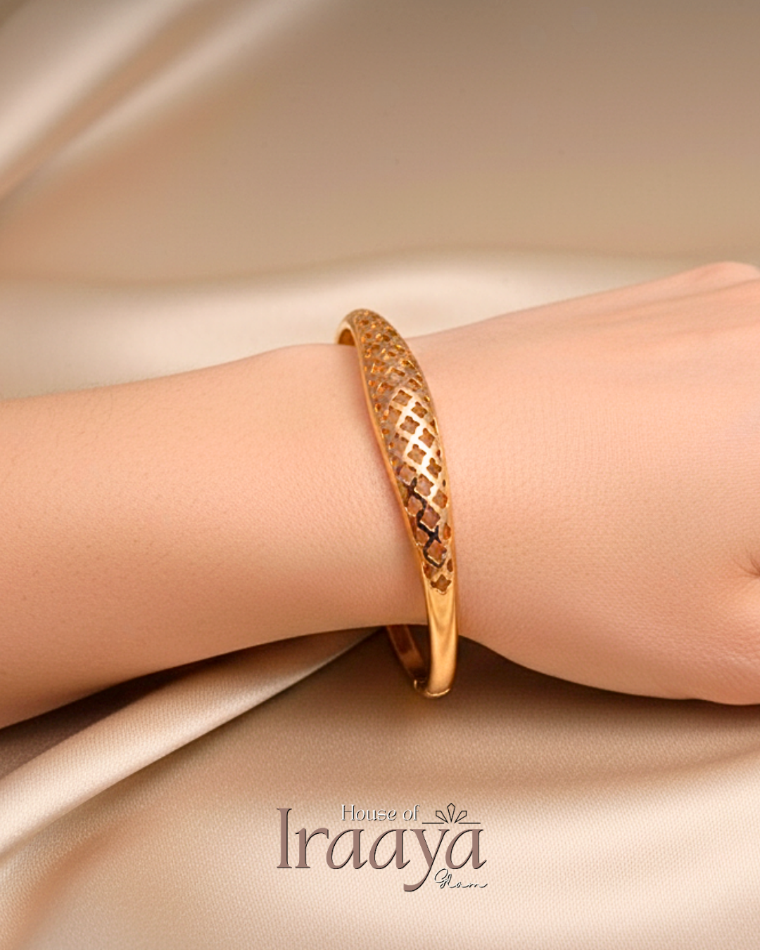 Textured Gold Finish Kada