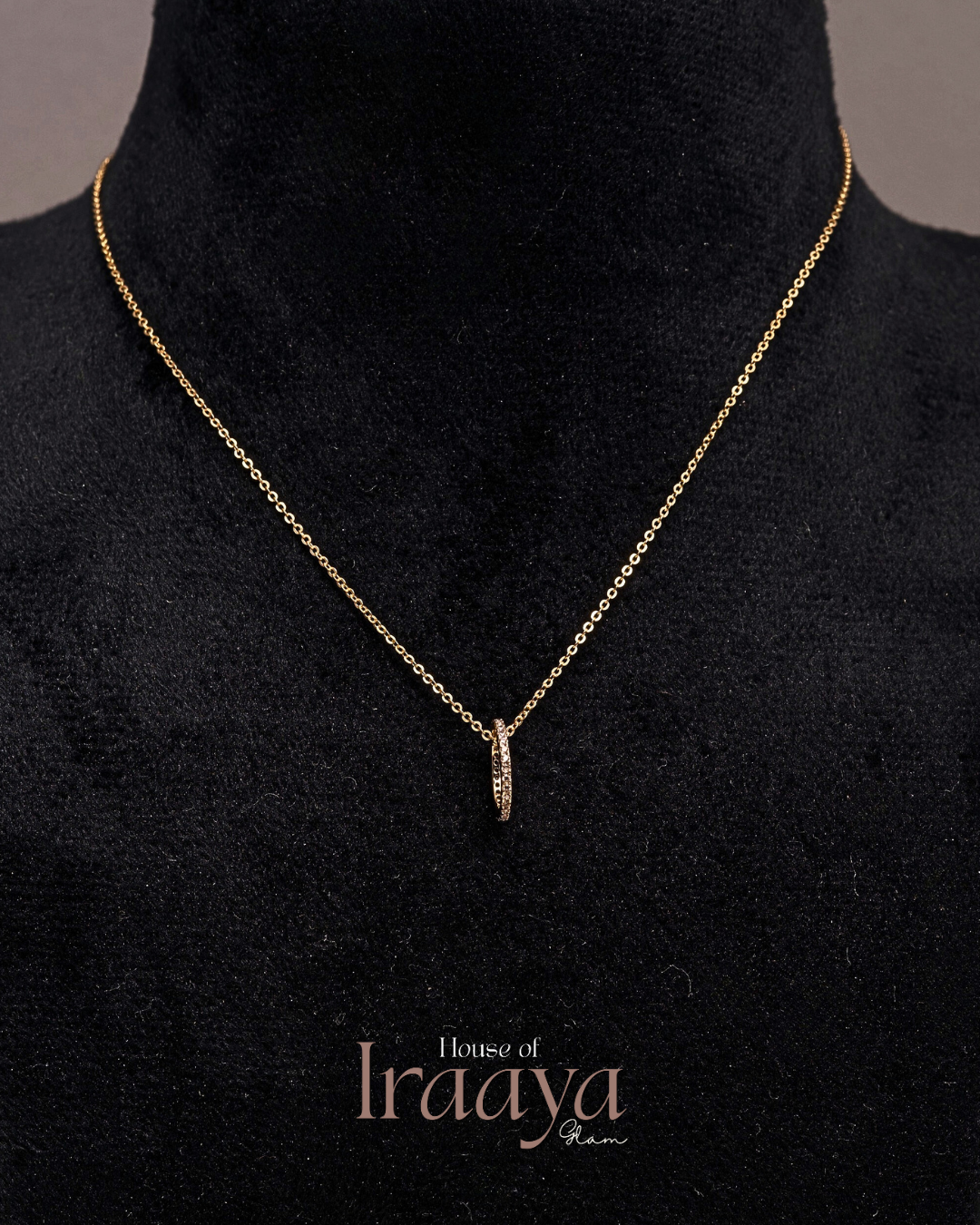 Minimal Crystal Bar Pendant Necklace