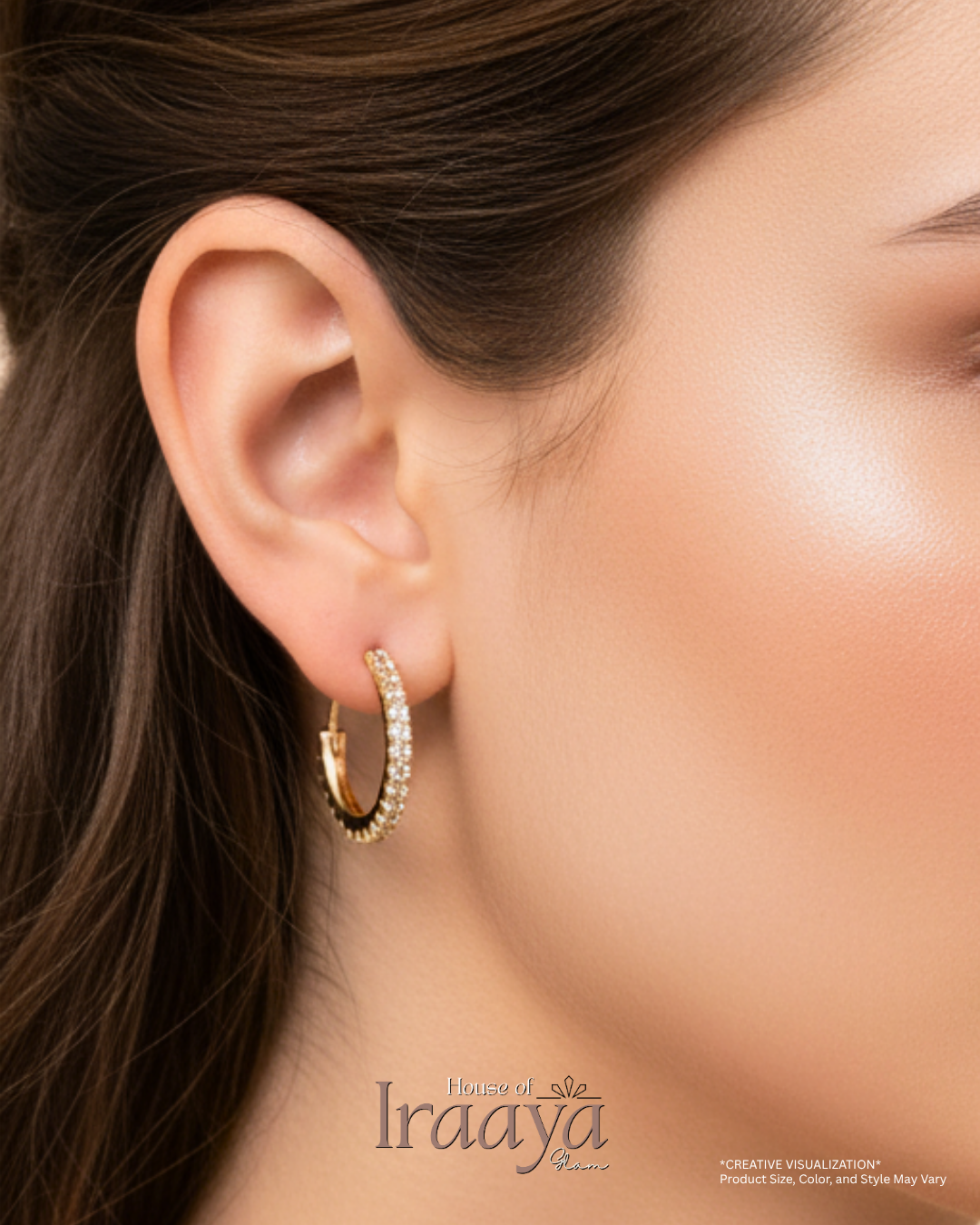 Sparkling Gold Hoop Earrings
