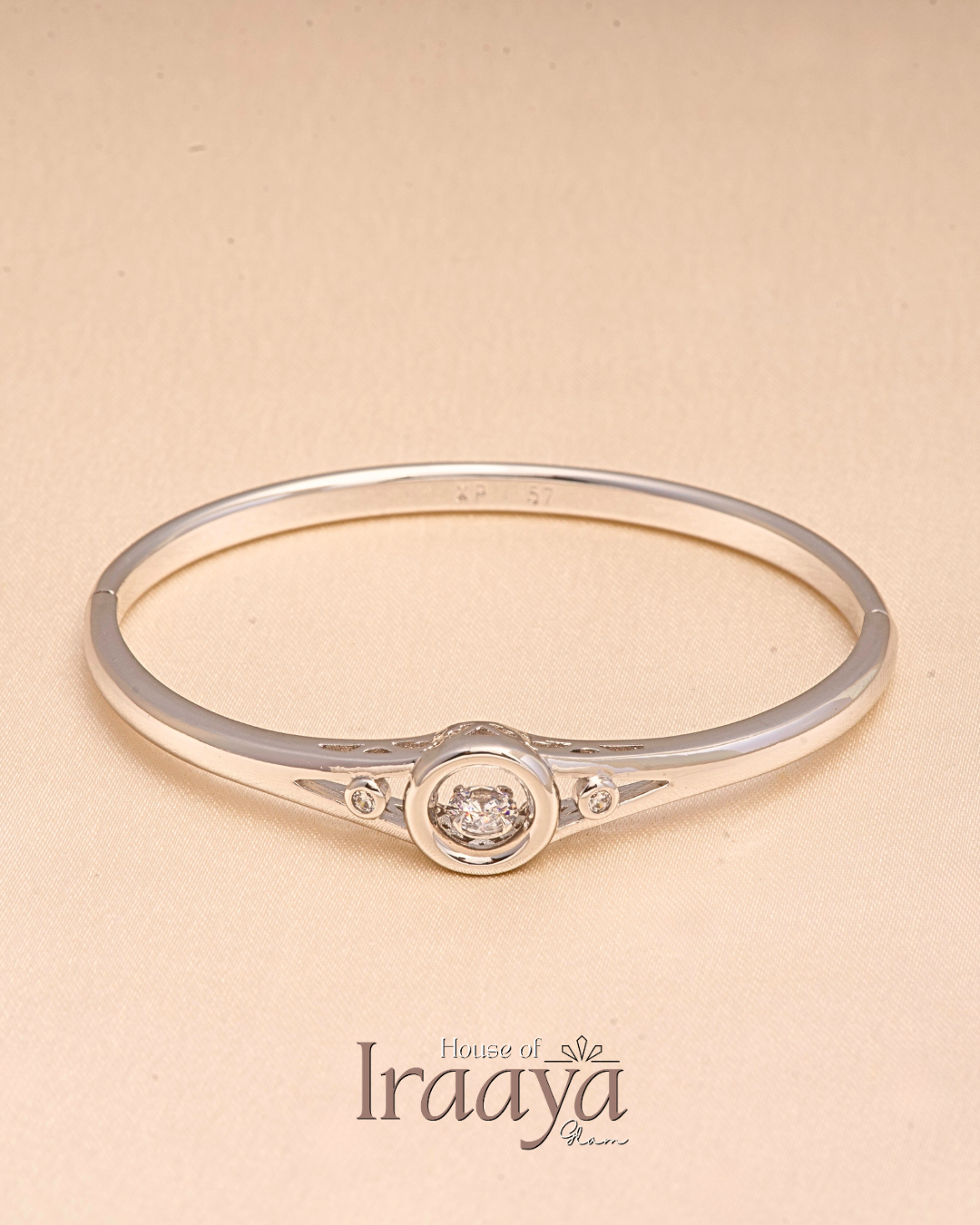Silver Solitaire Inspired Kada