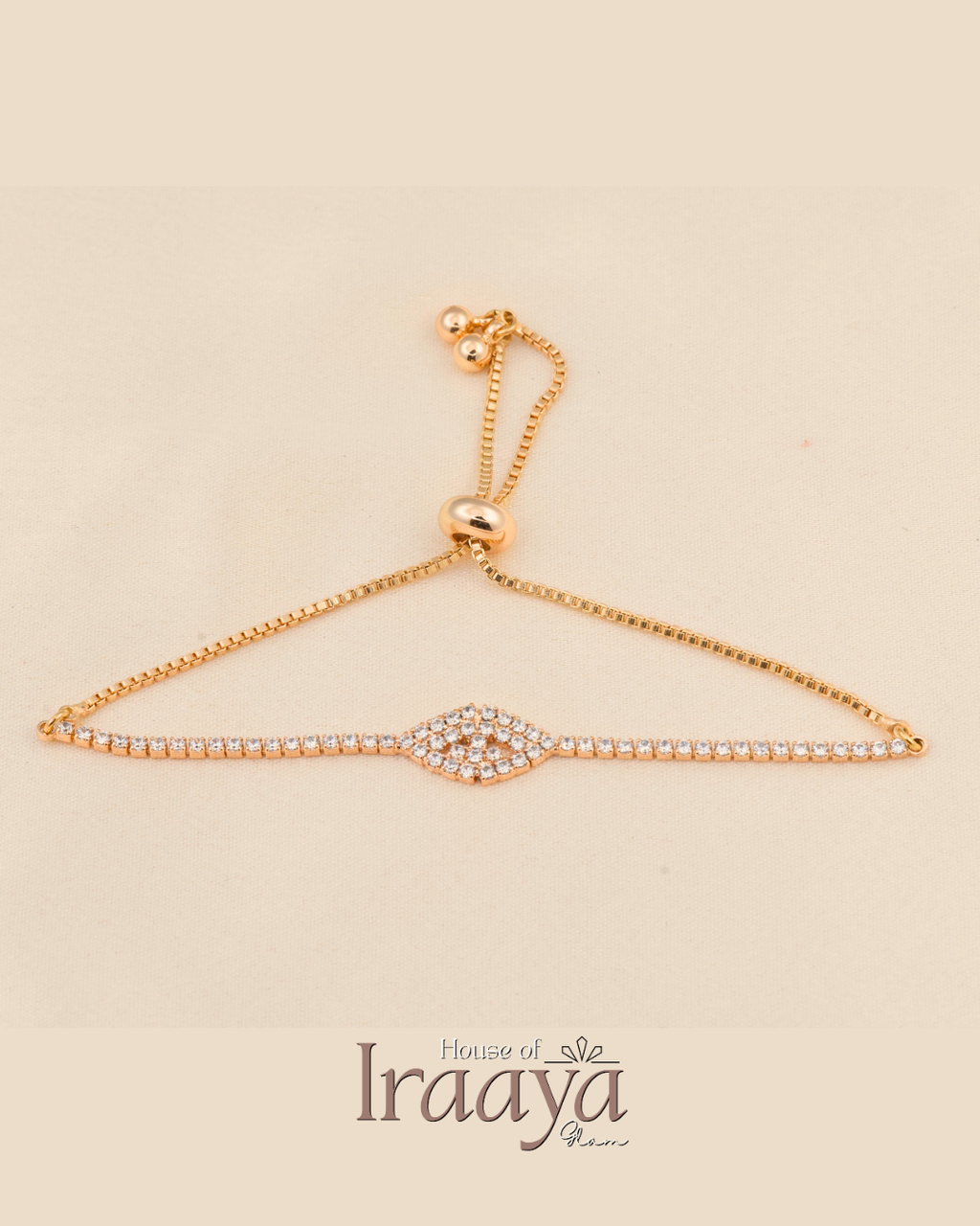 Evil Eye Inspired Diamond Slider Bracelet