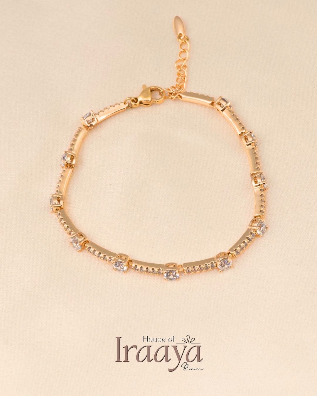 Gold Solitaire Elegance Bracelet