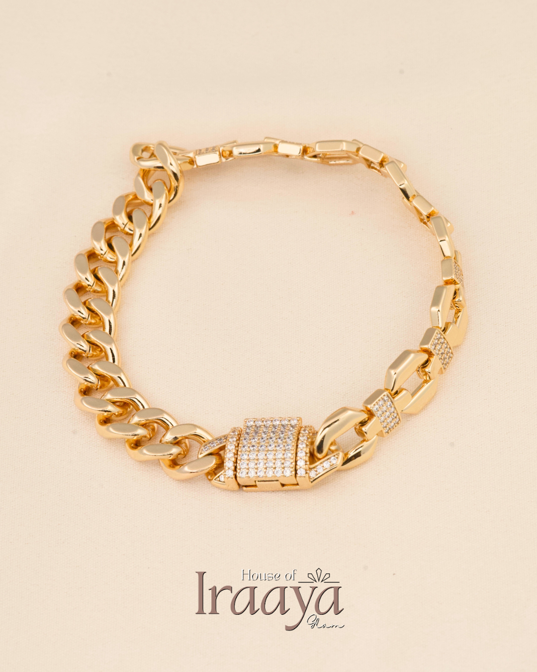 Gold Royale intricate Link Bracelet