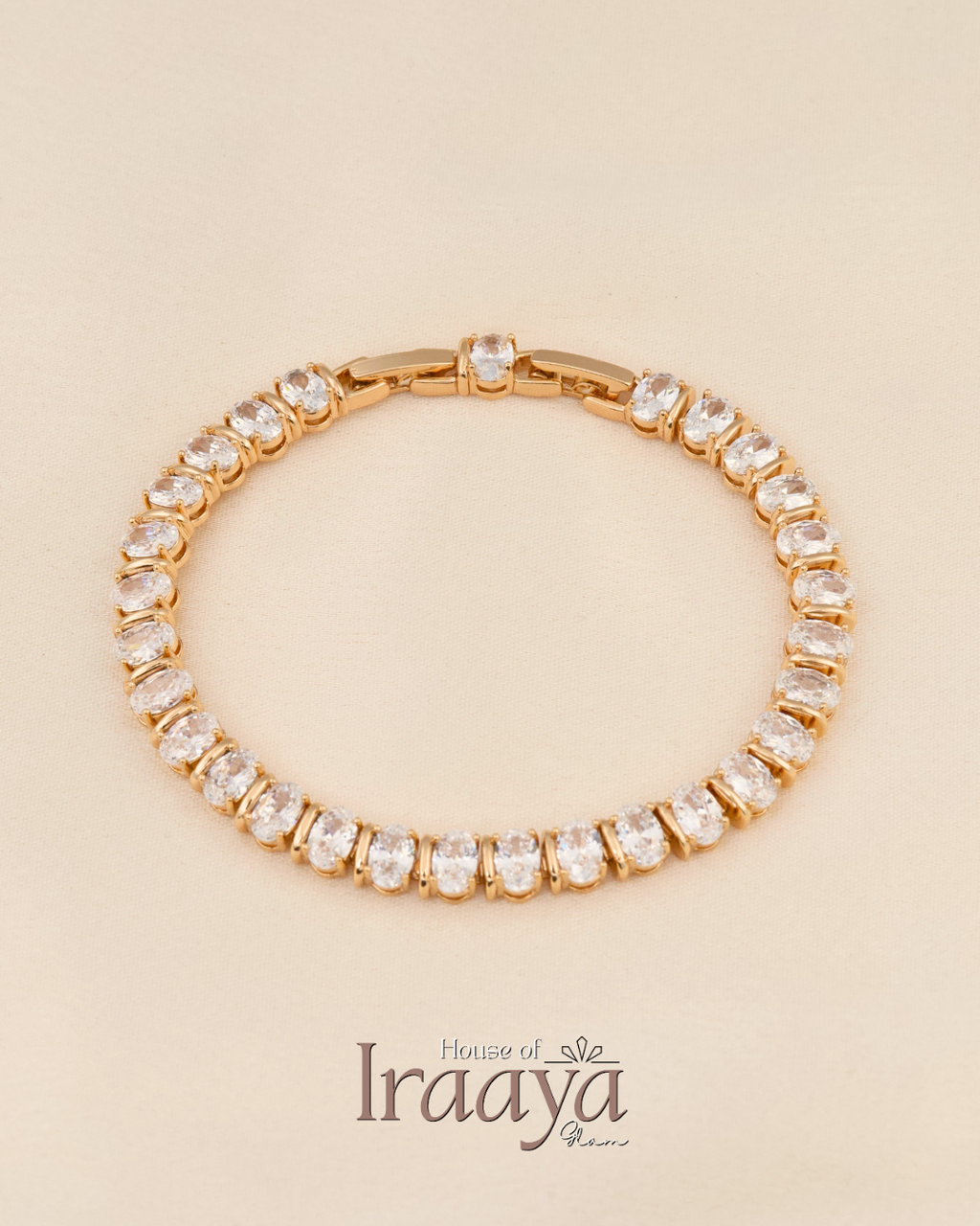 Classic Gold Stoned Tennis Bracelet
