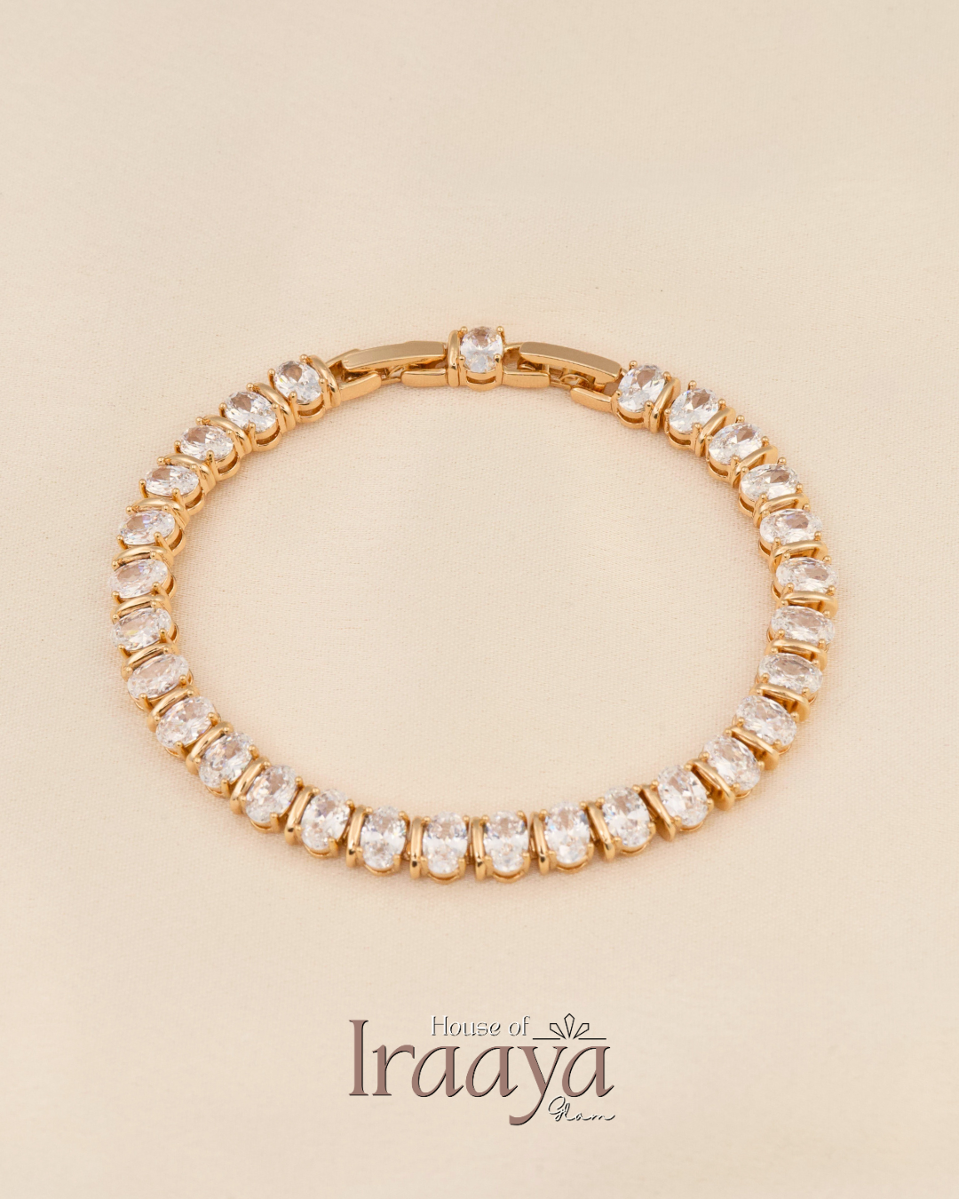Classic Gold Stoned Tennis Bracelet