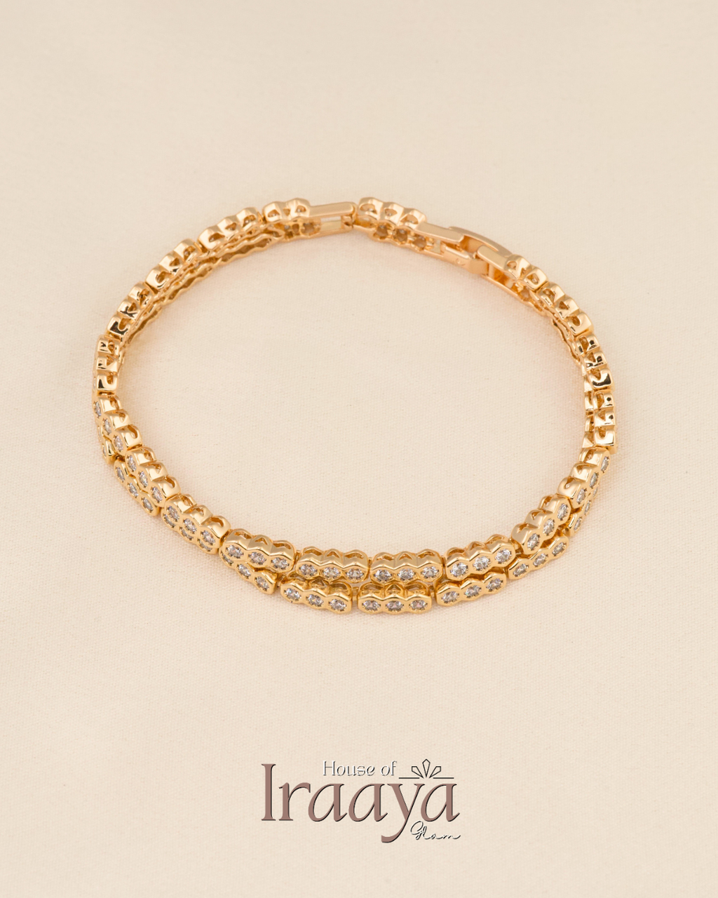 Gold Radiance Stoned Bracelet