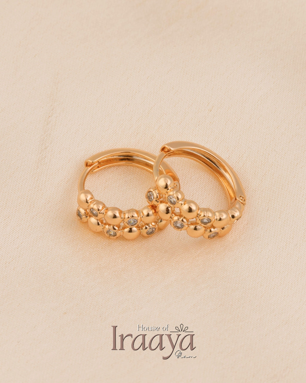Golden Sparkle Hoop Earrings