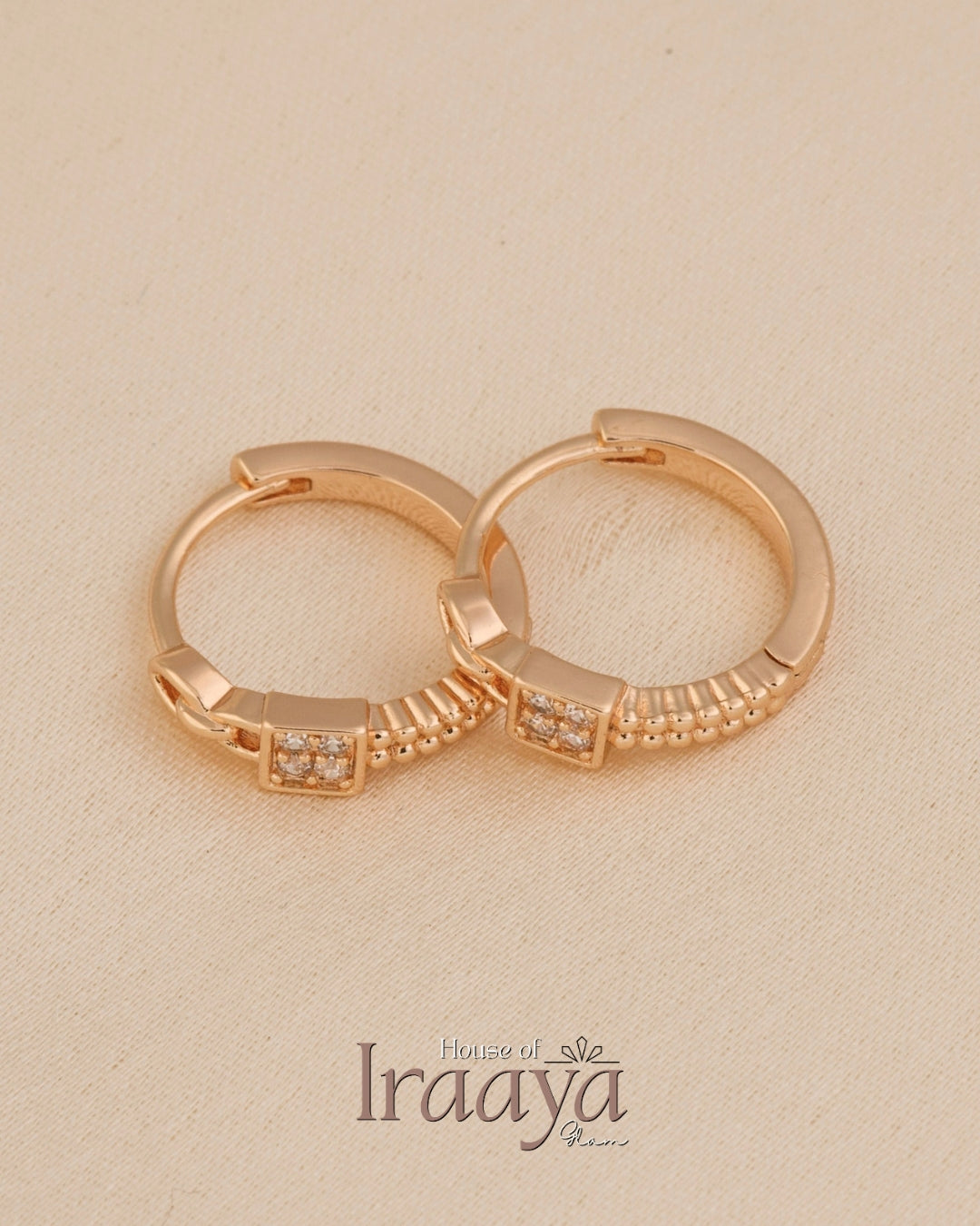 Elegant Rose Gold Plated Hoop Earrings