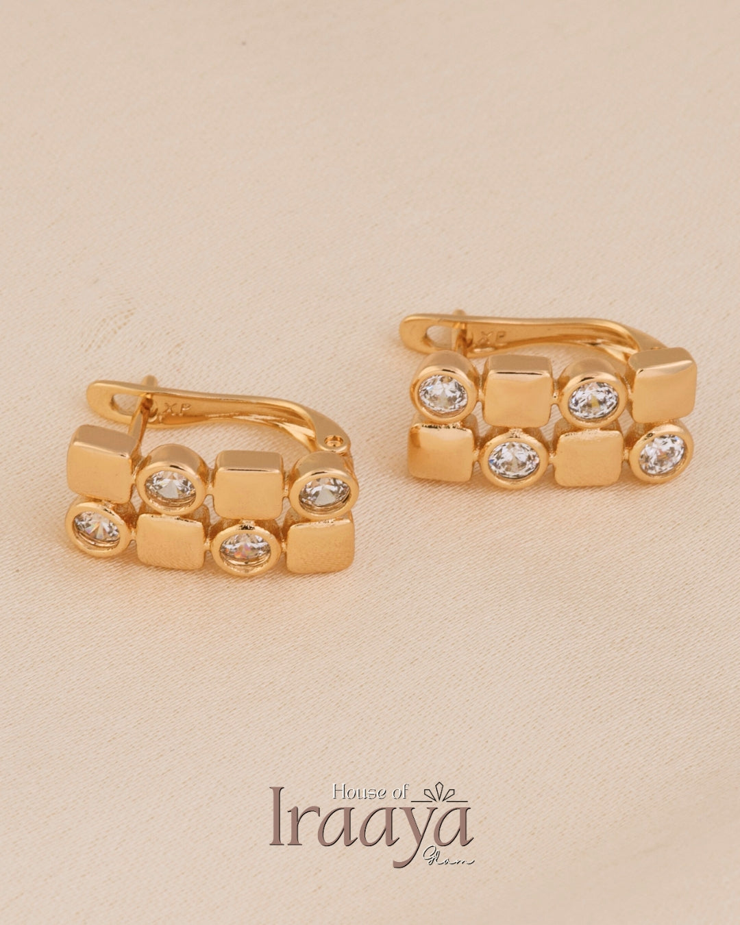 Geometric Luxe Stud Earrings