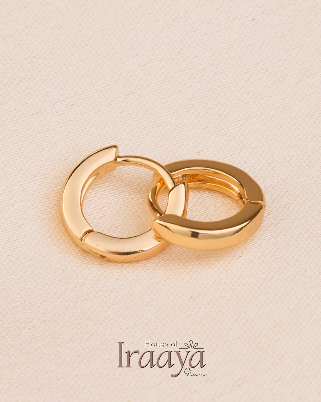 Textured Gold Snake-Scale Hoop Earrings