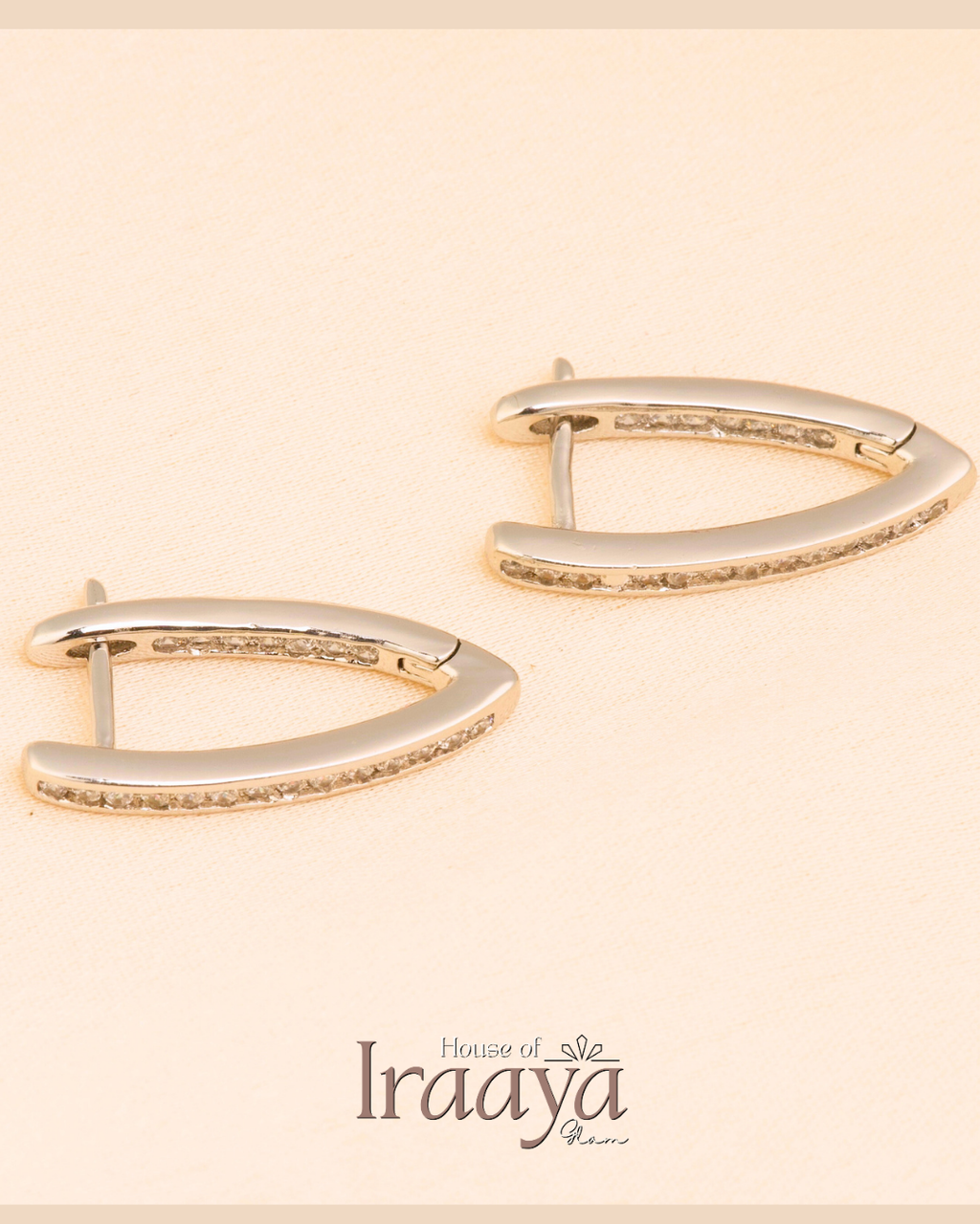 Sleek Diamond-Studded Earrings
