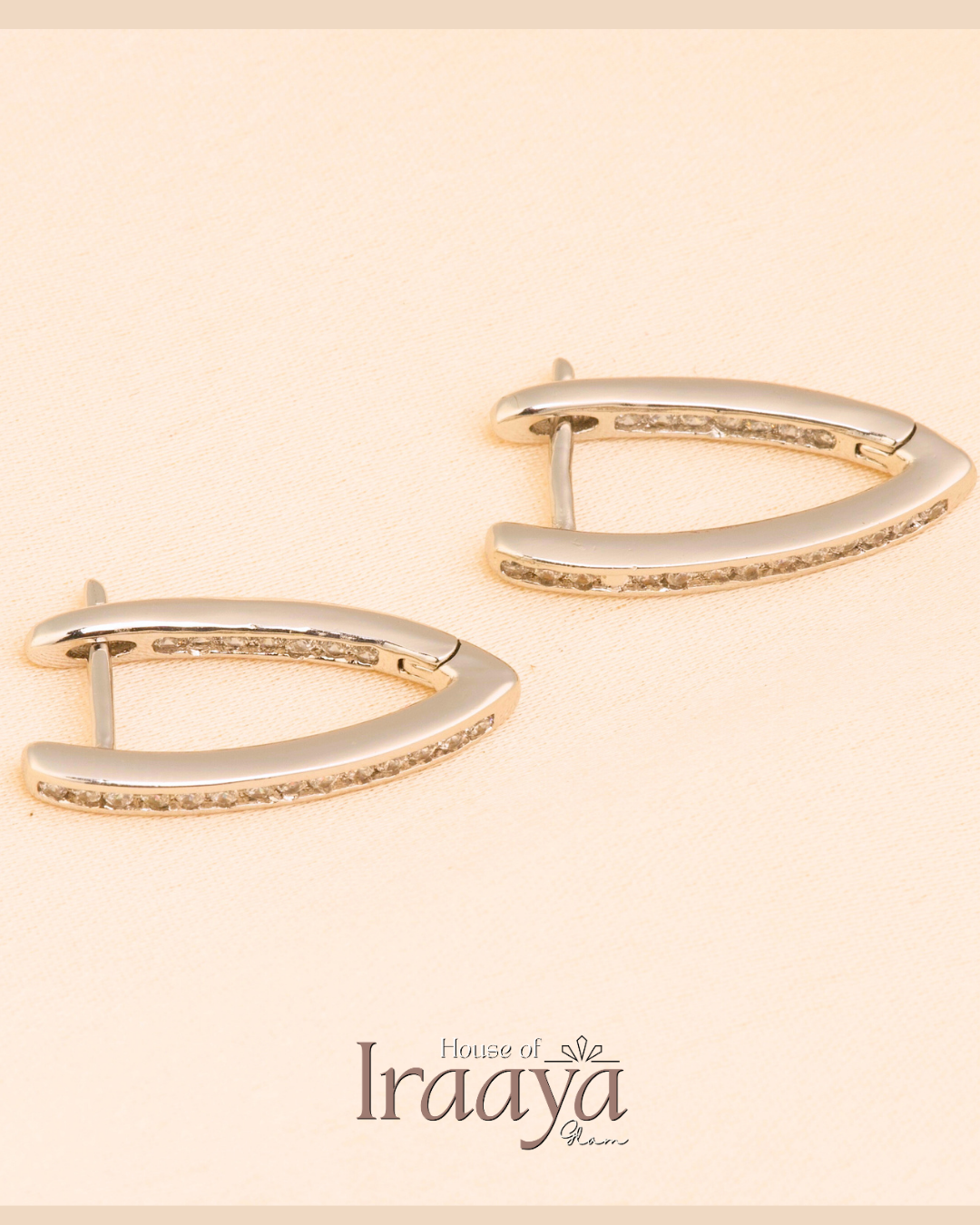 Sleek Diamond-Studded Earrings