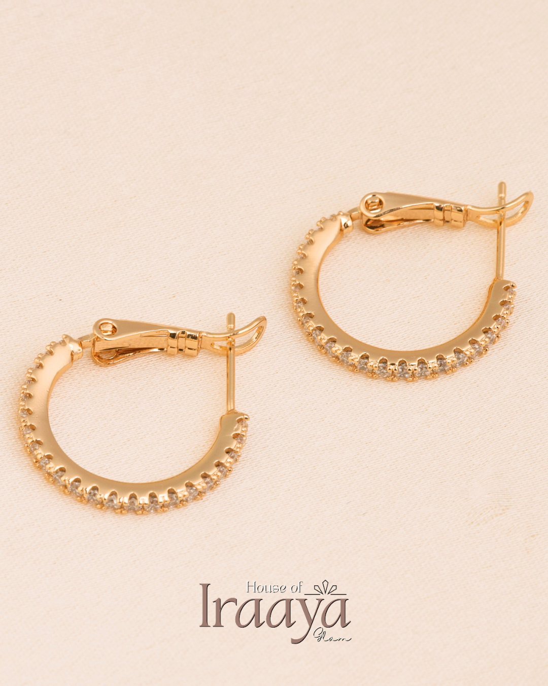 Sparkling Gold Hoop Earrings