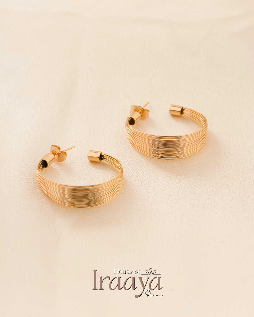 Sleek Woven Wire Hoop Earrings