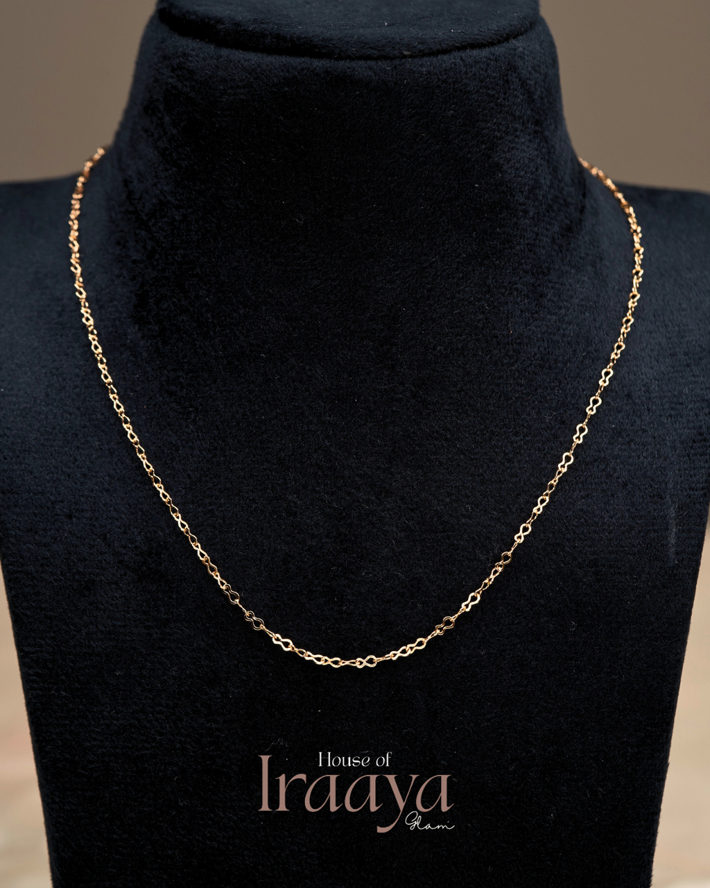 Minimal Gold Plated Fine Interlinked Loop Chain