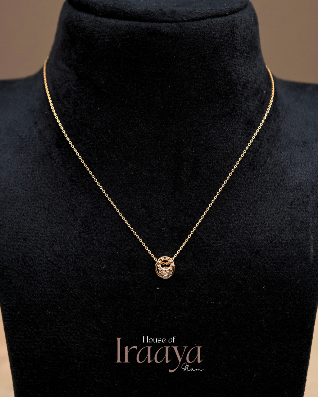 Gold Plated Circular Inspired Honeycomb Pendant