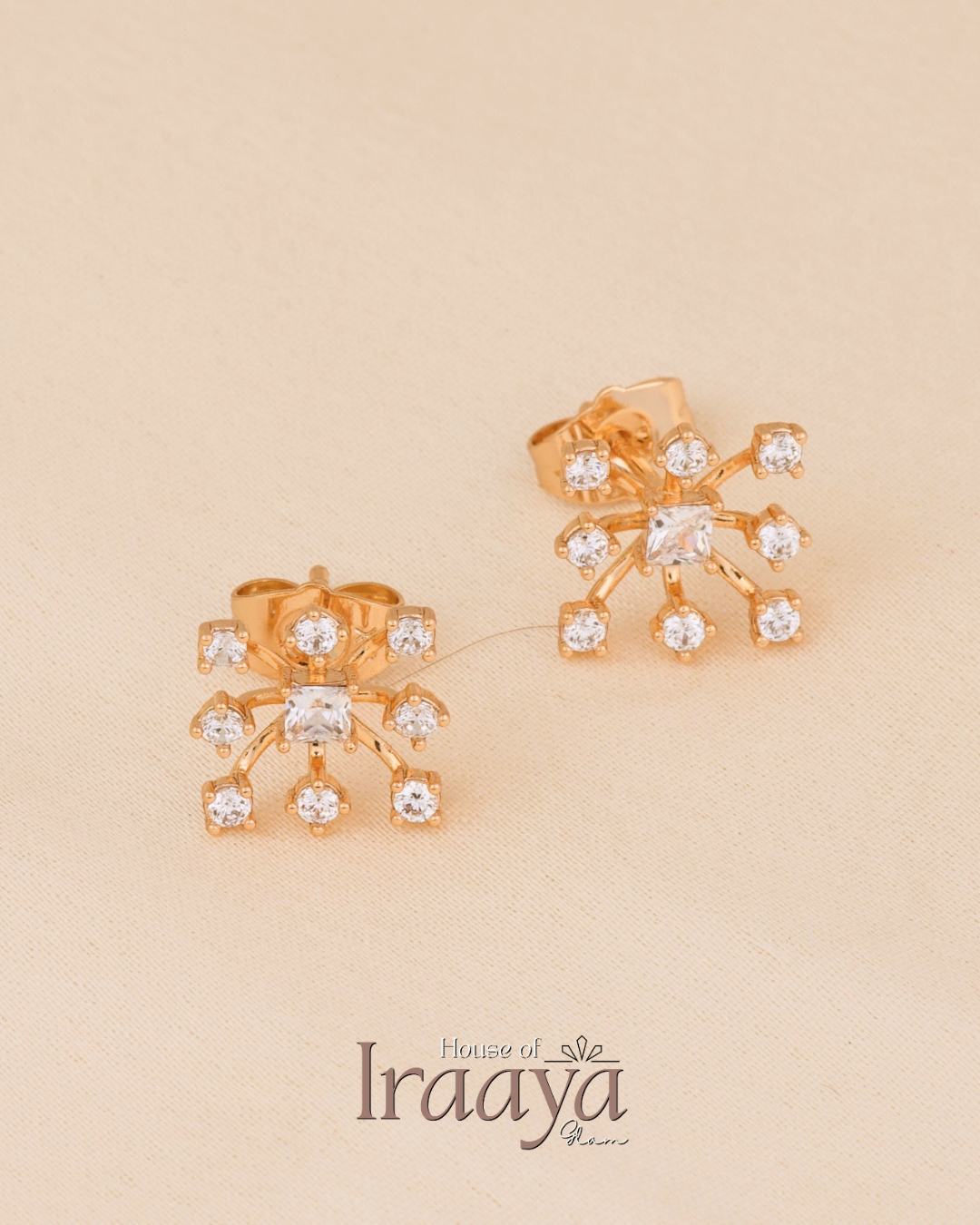 Starburst Crystal Stud Earrings