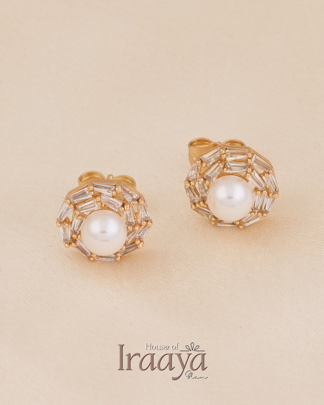 Round Pearl Stoned Earning