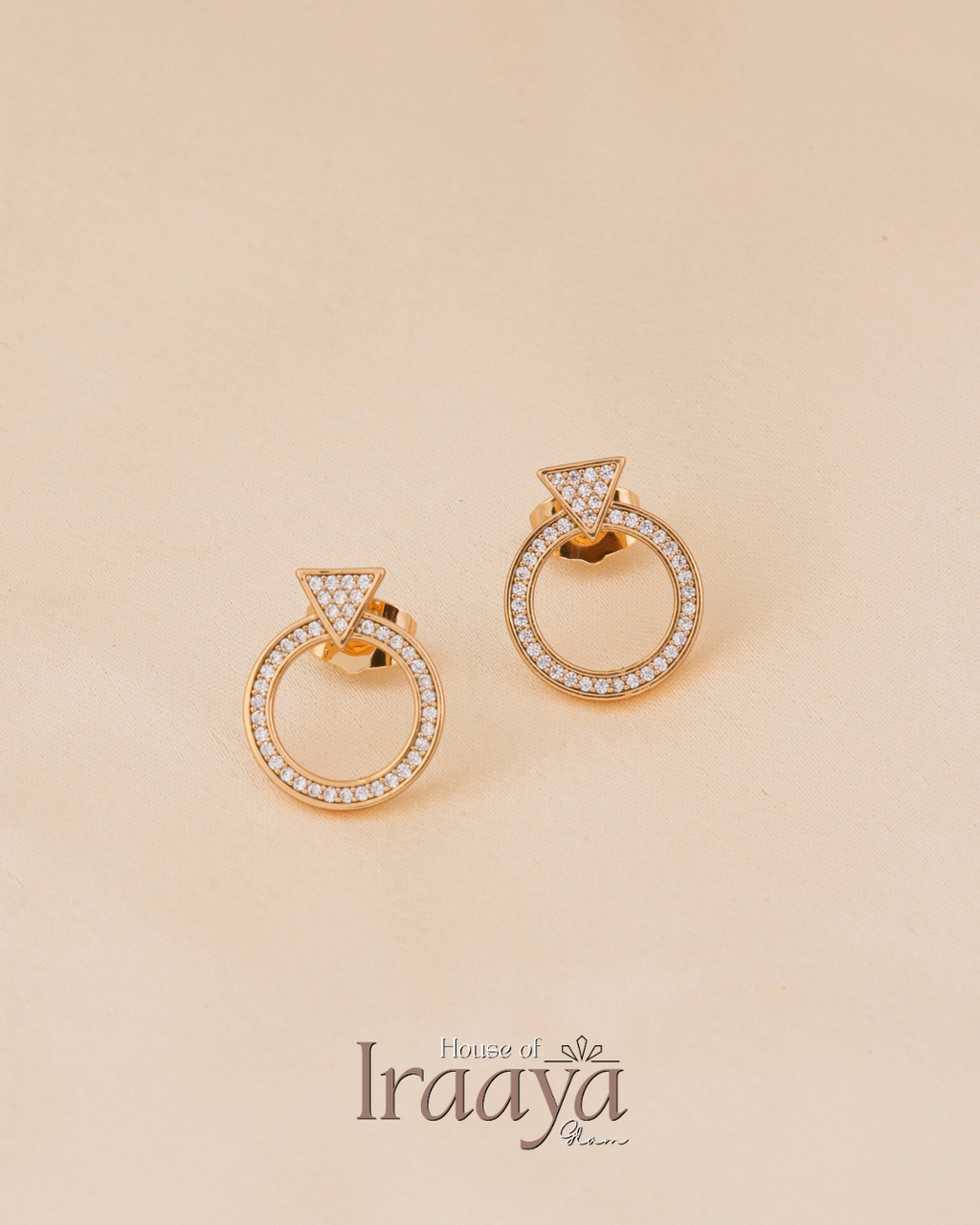 Geometric Circle Stud Earrings