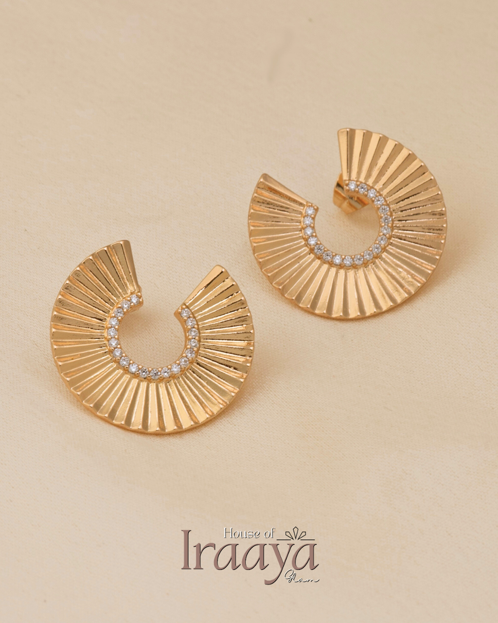 Golden Radiance Statement Earrings