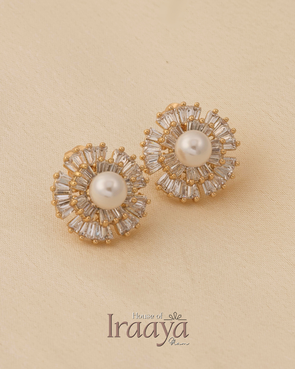Pearl Radiance Stoned Earrings