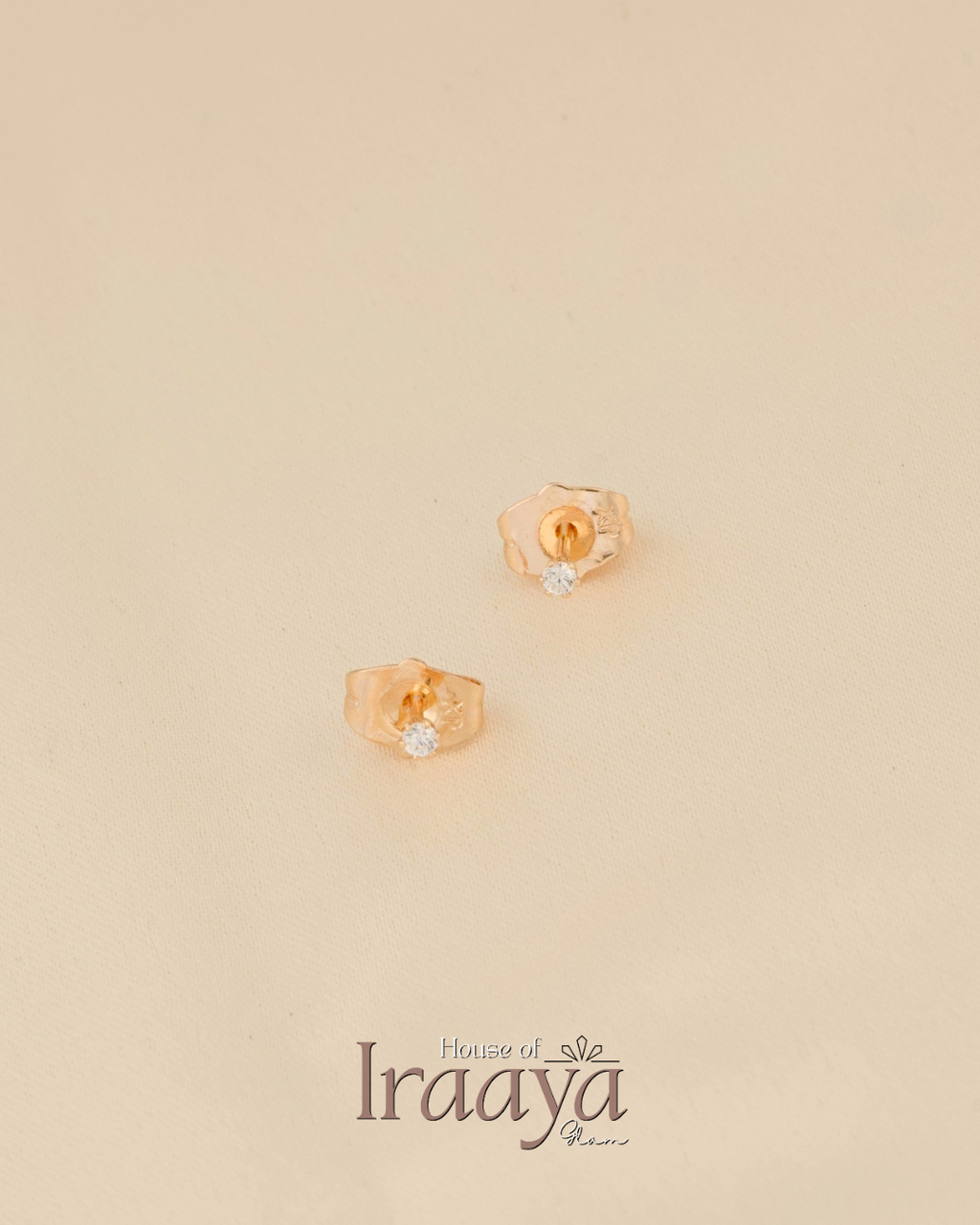 Minimal Bloom Stoned Stud Earrings