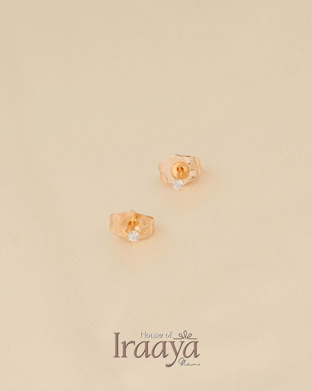 Minimal Bloom Stoned Stud Earrings