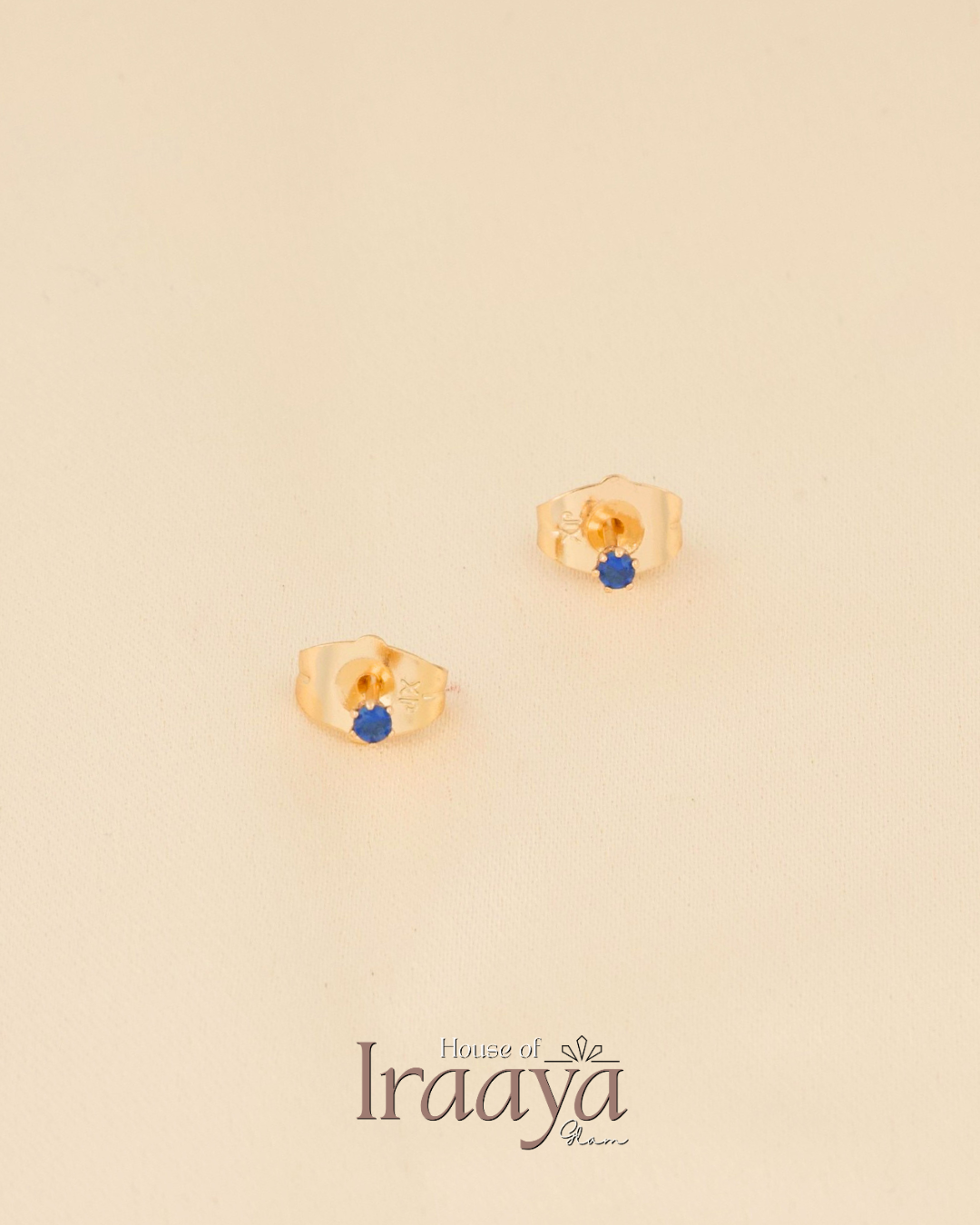 Royal Blue Bloom Stud Earrings