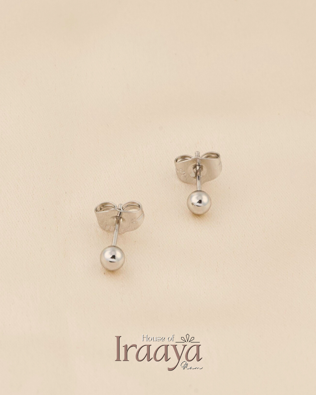Classic Silver Ball Stud Earrings