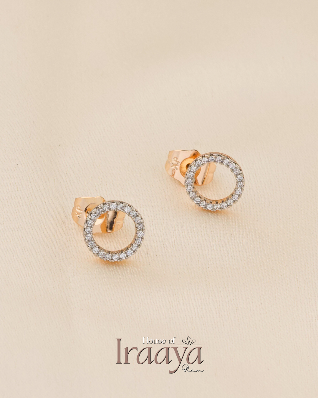 Classic Circle CZ Stud Earrings